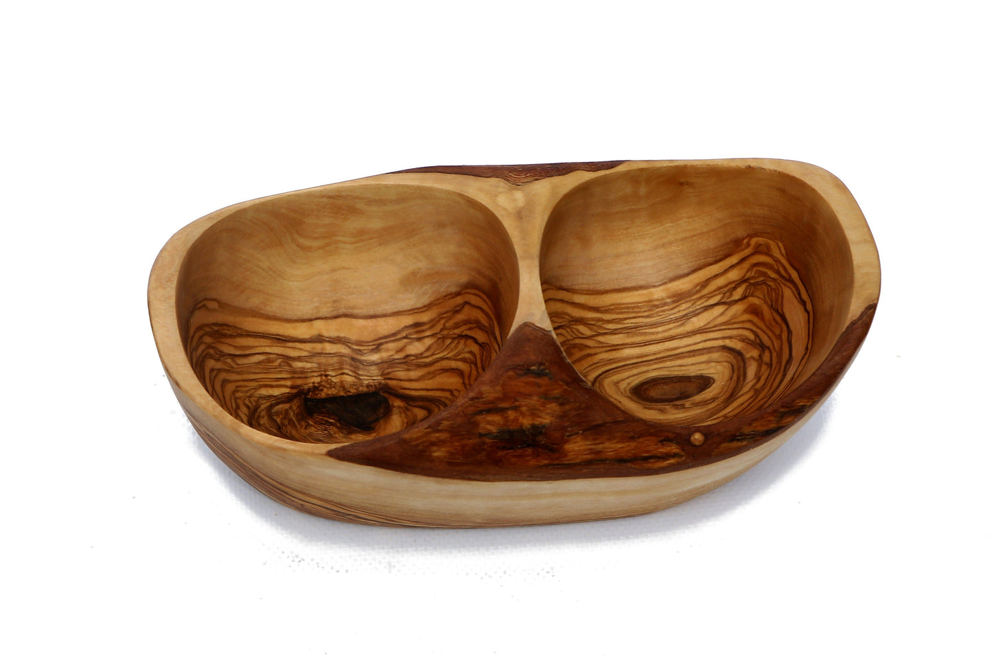 Olive Wood Antipasti Dish 2 sections, snacks dish, olives dish, appetisers dish, handmade, gift