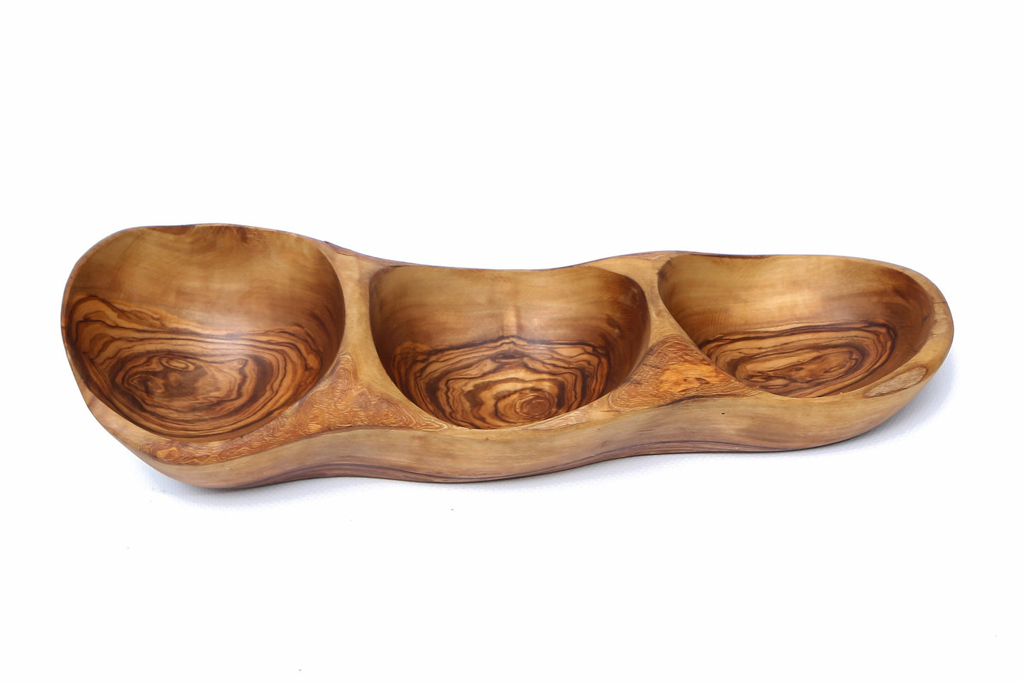 Olive Wood Antipasti Dish 3 sections, snacks dish, olives dish, appetisers dish, Sustainably Sourced, Eco-Friendly, handmade, gift