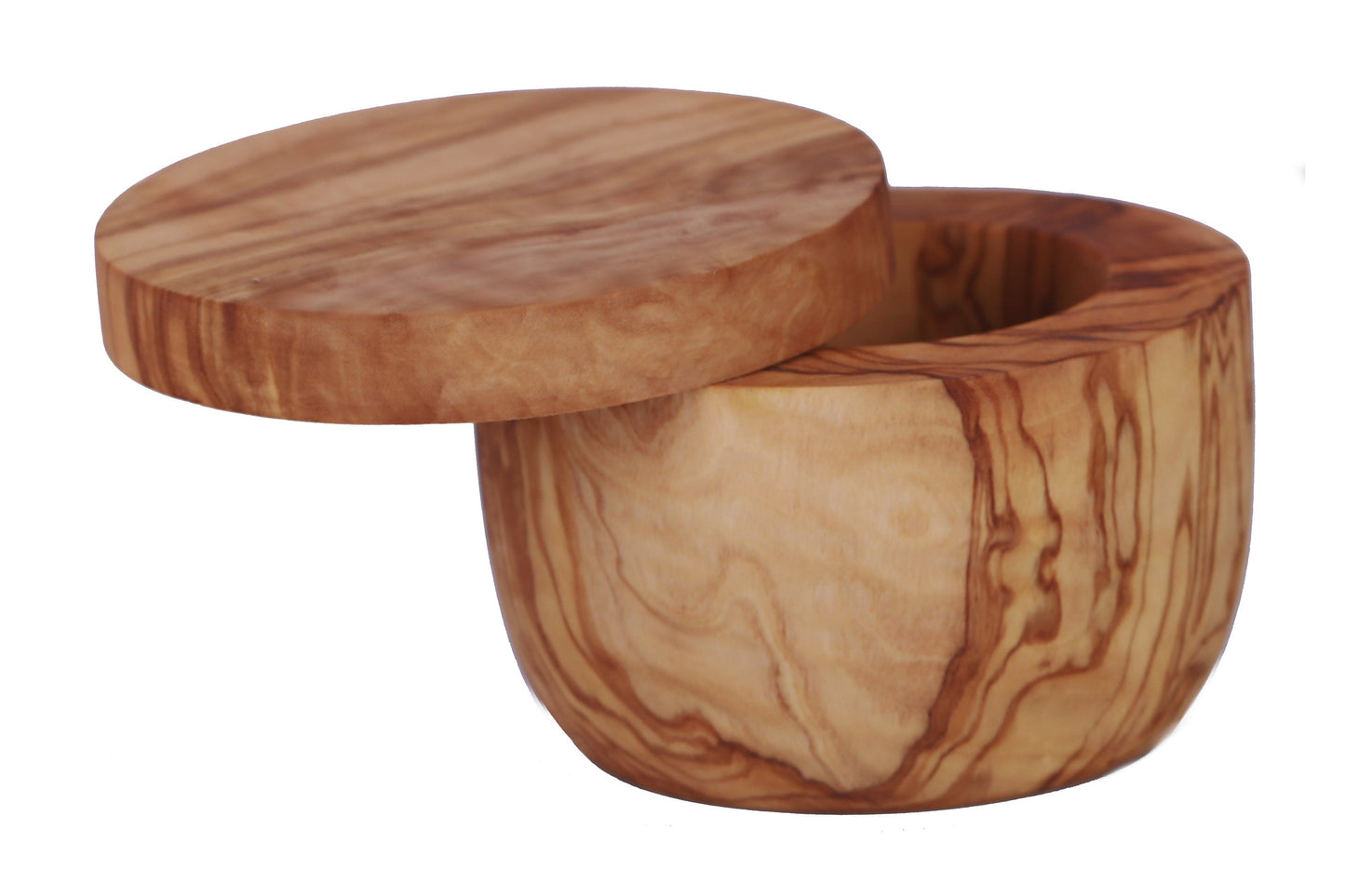Olive Wood Salt Sugar Jar 10 cm