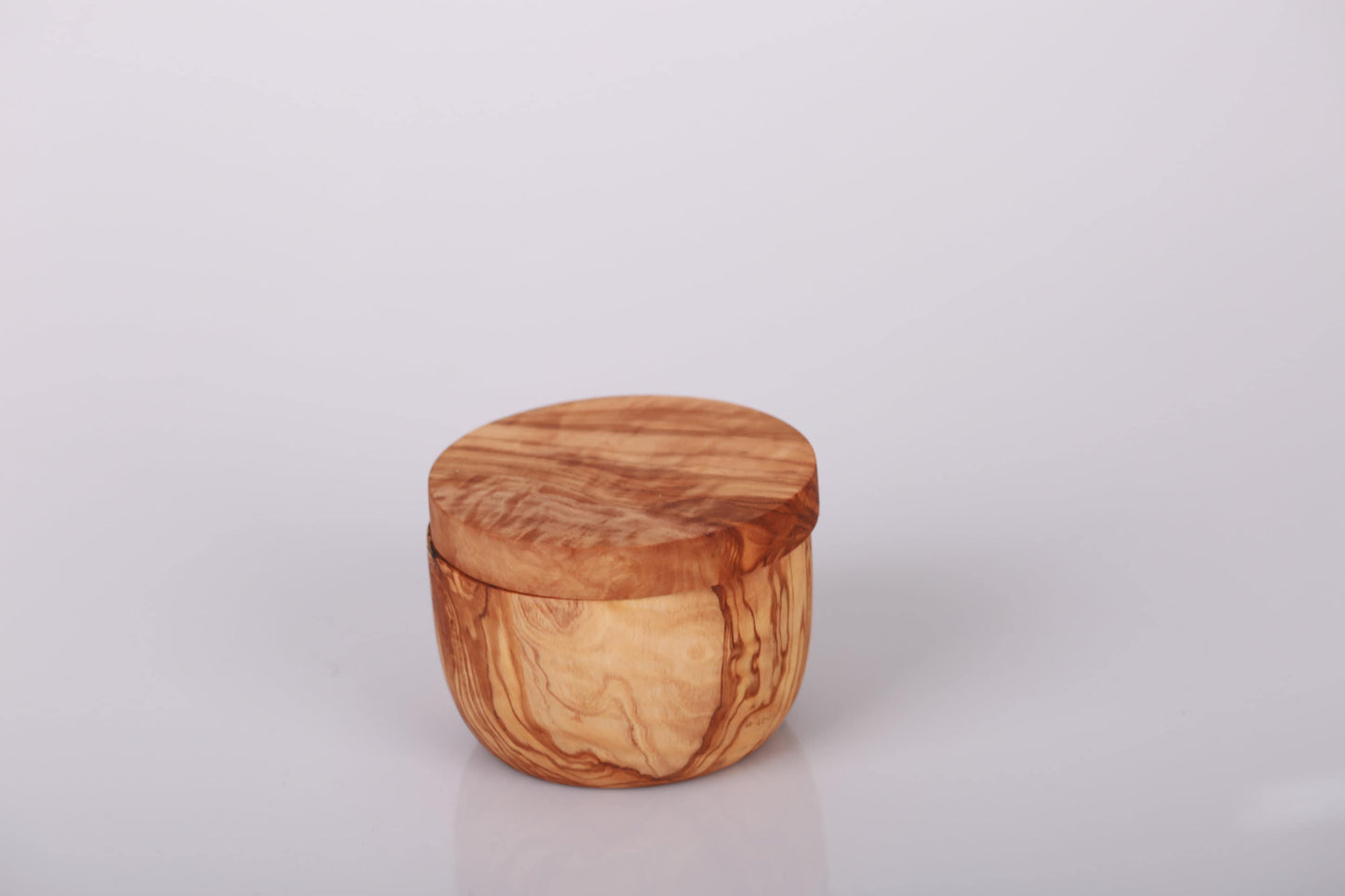 Olive Wood Salt Sugar Jar 10 cm
