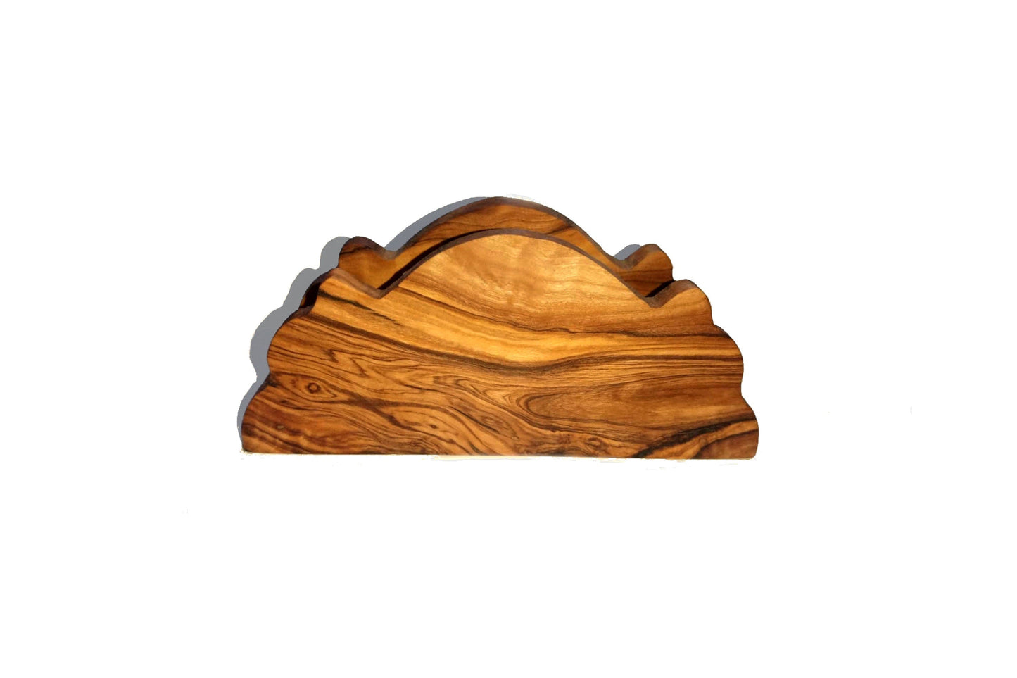 Olive Wood Classic Napkin Holder, tableware, dinner table, kitchen, decor, gift, handmade, wooden napkin holder, natural, artisanal, decor