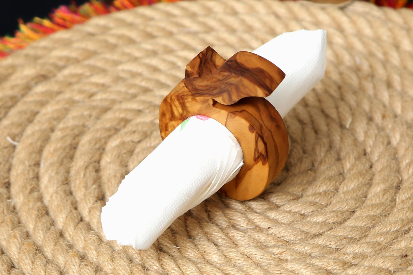 Olive Wood Classic Napkin Holder, tableware, dinner table, kitchen, decor, gift, handmade, wooden napkin holder, natural, artisanal, decor