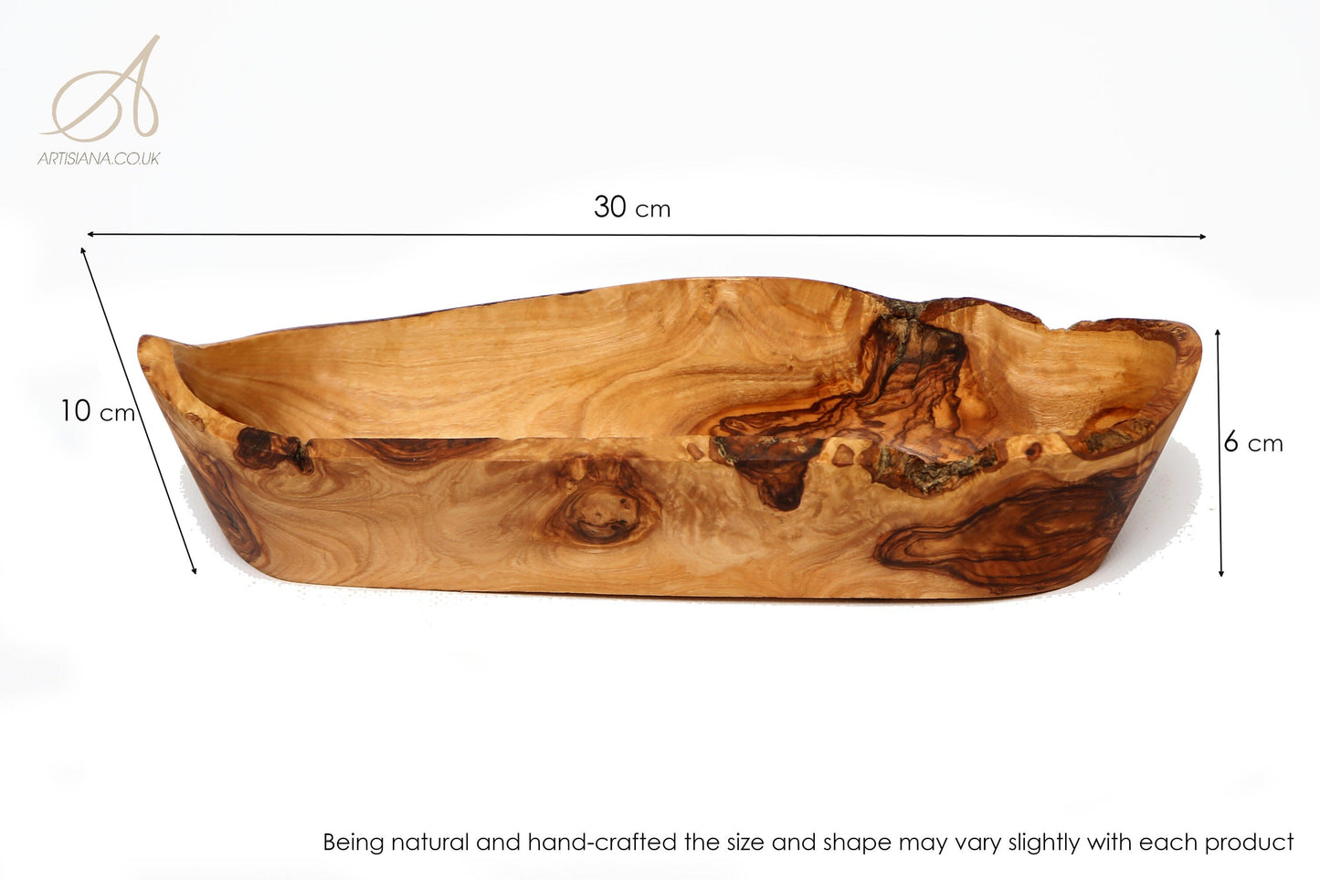 Olive Wood Rustic Serving Dish 30 cm, Sustainably Sourced, Eco-Friendly, handmade, gift