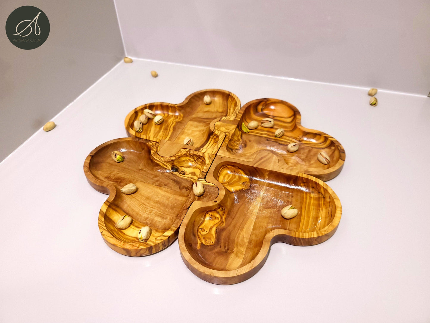Wooden Puzzle Heart shaped dish , set of 4 dishes, jigsaw shaped pieces, wooden dishes, kitchen, restaurant, gift, handmade, romance, love