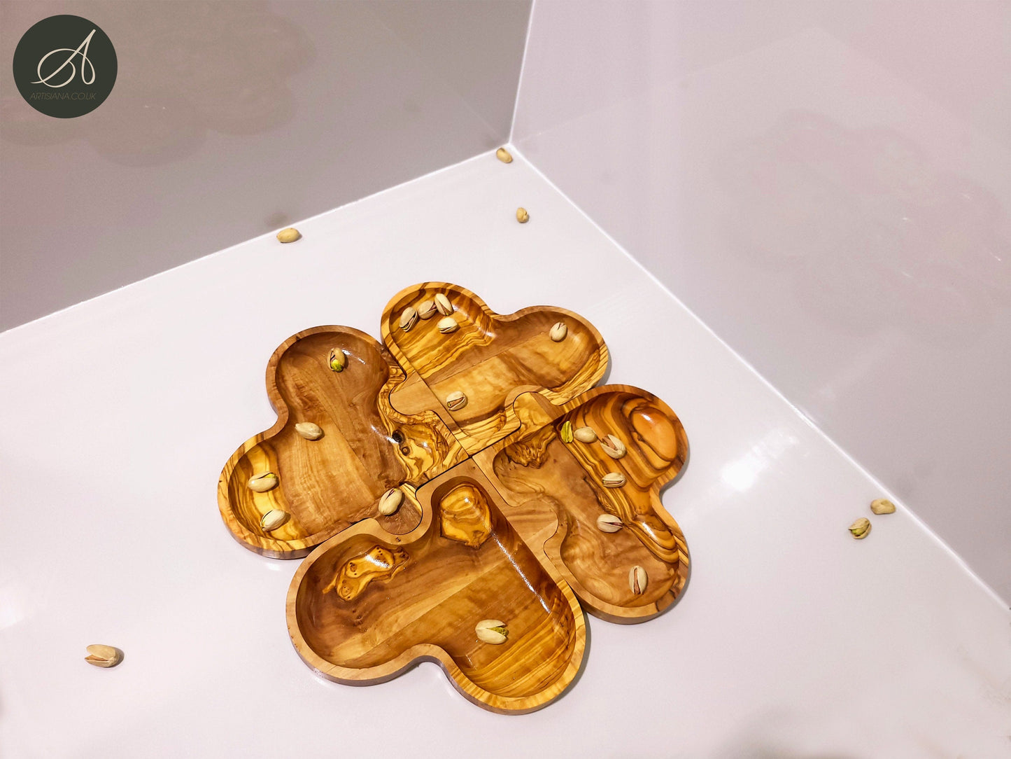 Wooden Puzzle Heart shaped dish , set of 4 dishes, jigsaw shaped pieces, wooden dishes, kitchen, restaurant, gift, handmade, romance, love