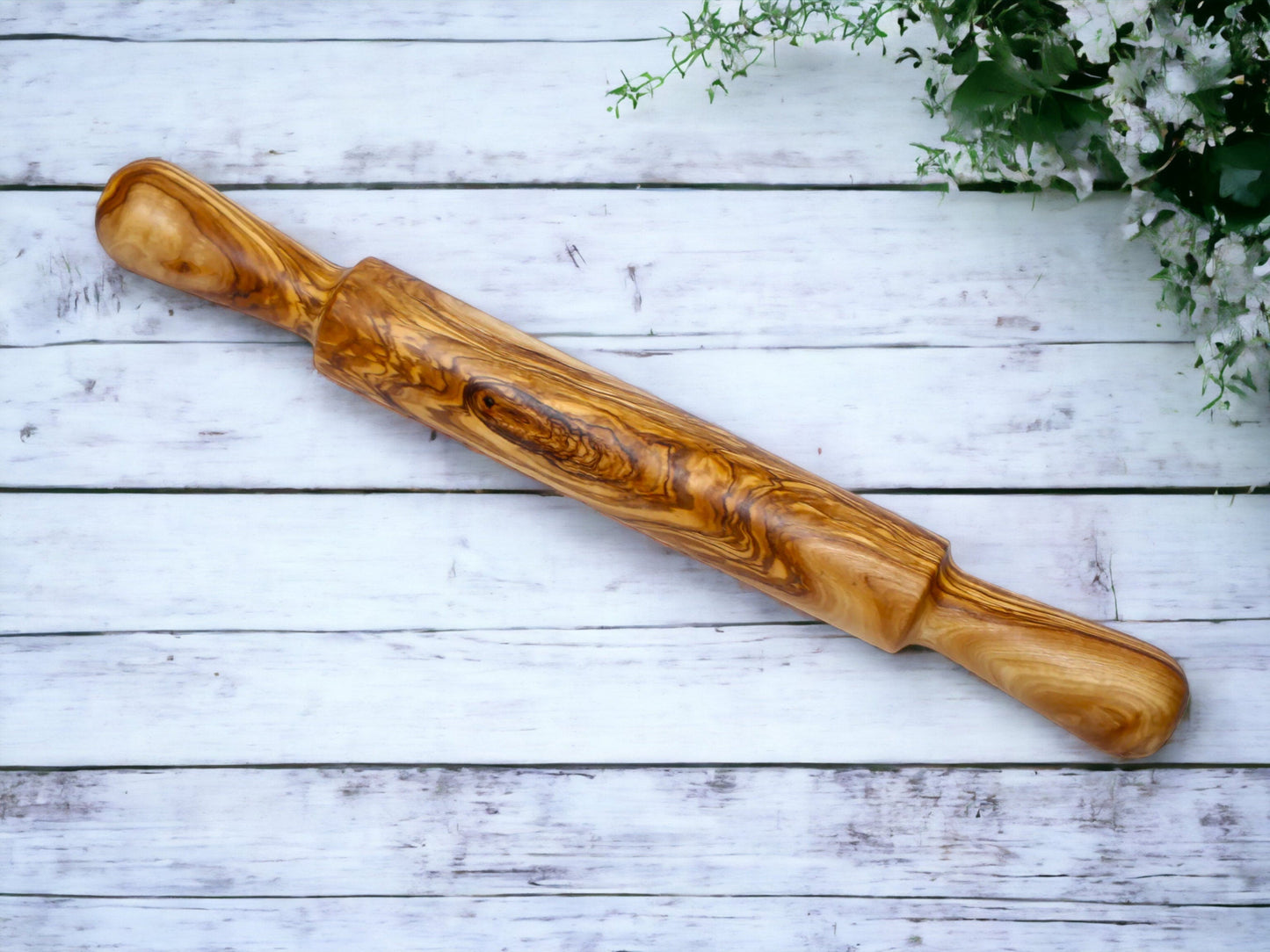Handcrafted Olive Wood Rolling Pin | Durable Hardwood | Sustainably Sourced | Cake Baking | Gifts For Bakers & Chefs | Various Sizes