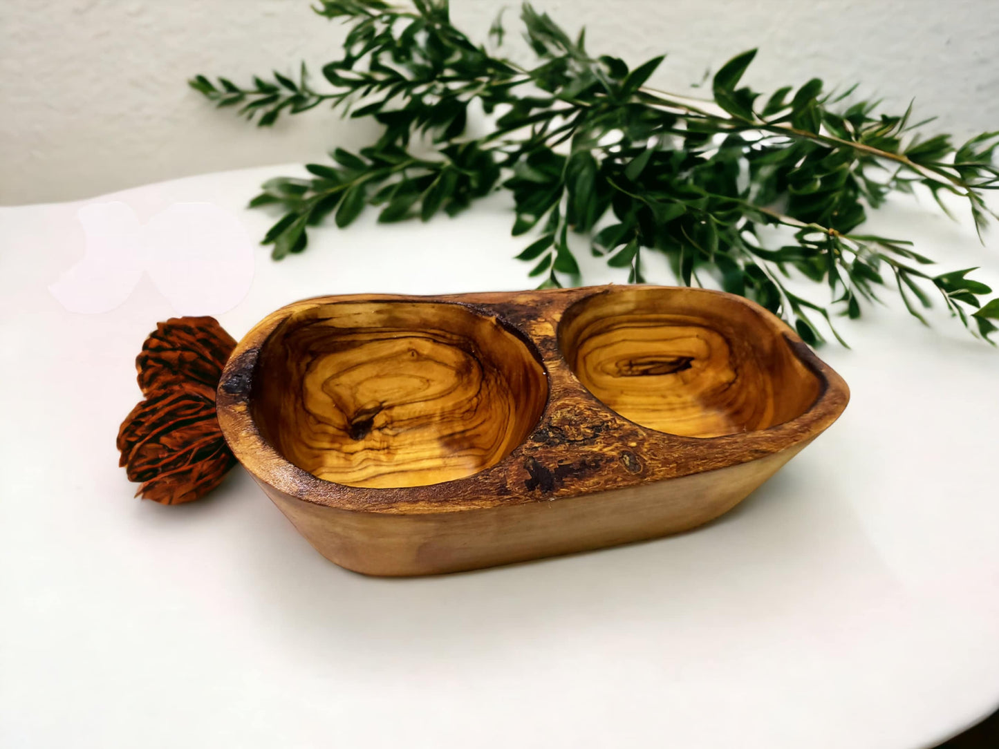 Olive Wood Antipasti Dish 3 sections, snacks dish, olives dish, appetisers dish, Sustainably Sourced, Eco-Friendly, handmade, gift