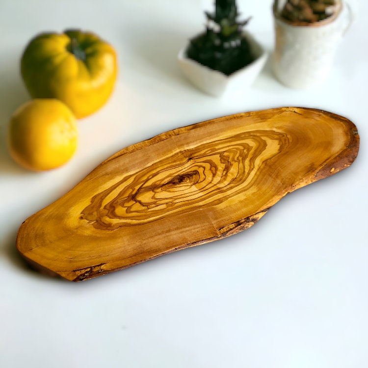 Premium Solid Olive Wood Rustic Charcuterie Cutting/Chopping Board | Various Sizes