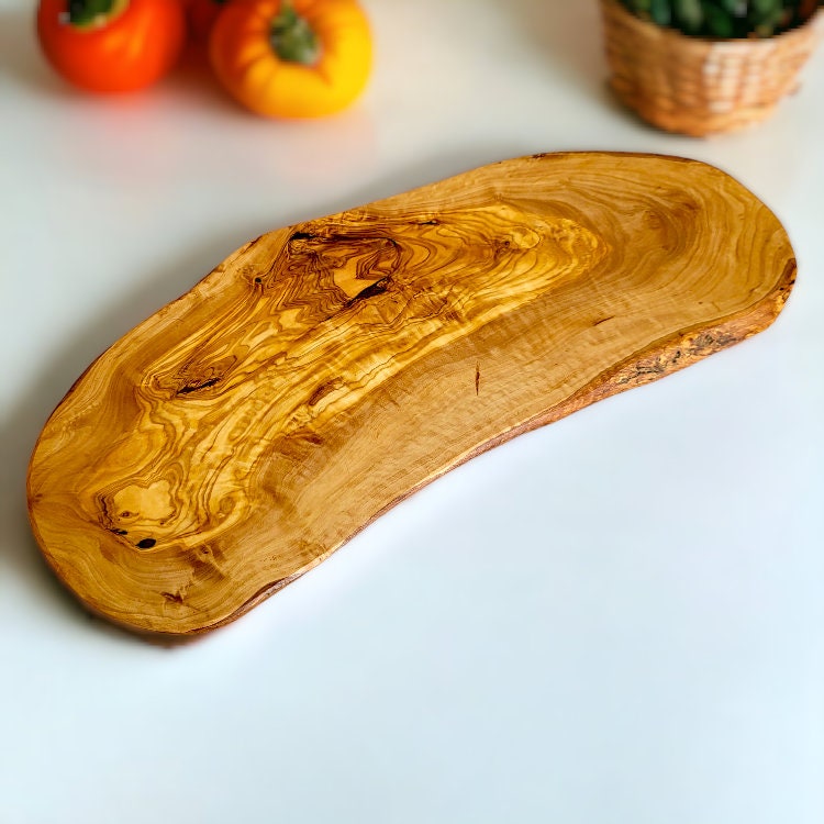 Premium Solid Olive Wood Rustic Charcuterie Cutting/Chopping Board | Various Sizes