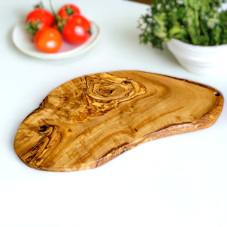 Premium Solid Olive Wood Rustic Charcuterie Cutting/Chopping Board | Various Sizes