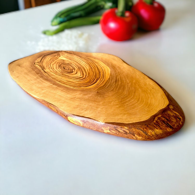 Premium Solid Olive Wood Rustic Charcuterie Cutting/Chopping Board | Various Sizes