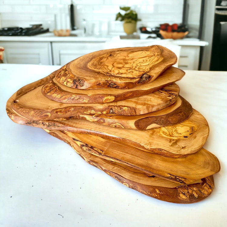 Premium Solid Olive Wood Rustic Charcuterie Cutting/Chopping Board | Various Sizes