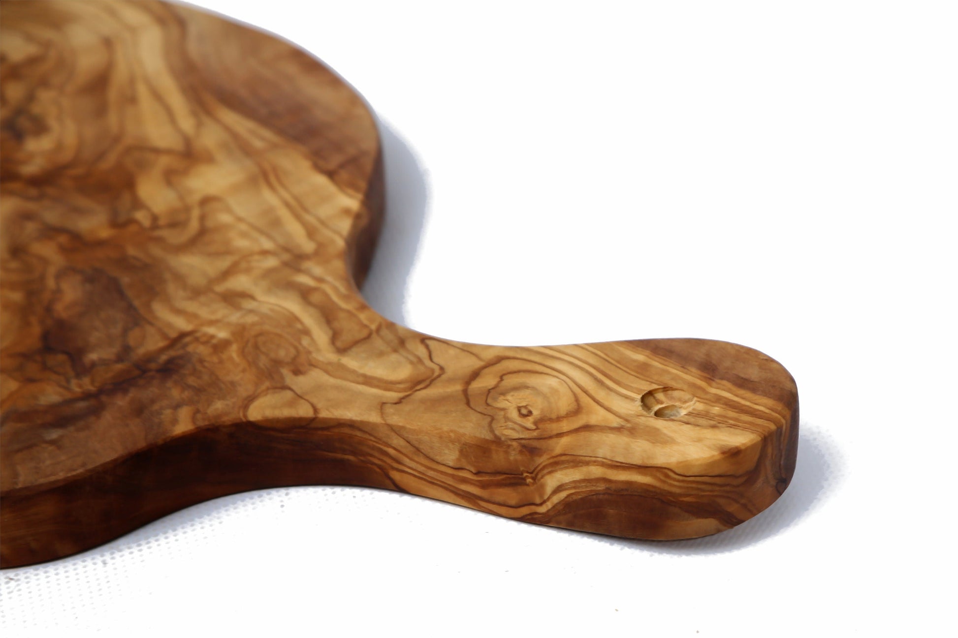 Olive Wood Medium Cutting Board with Handle 39 cm