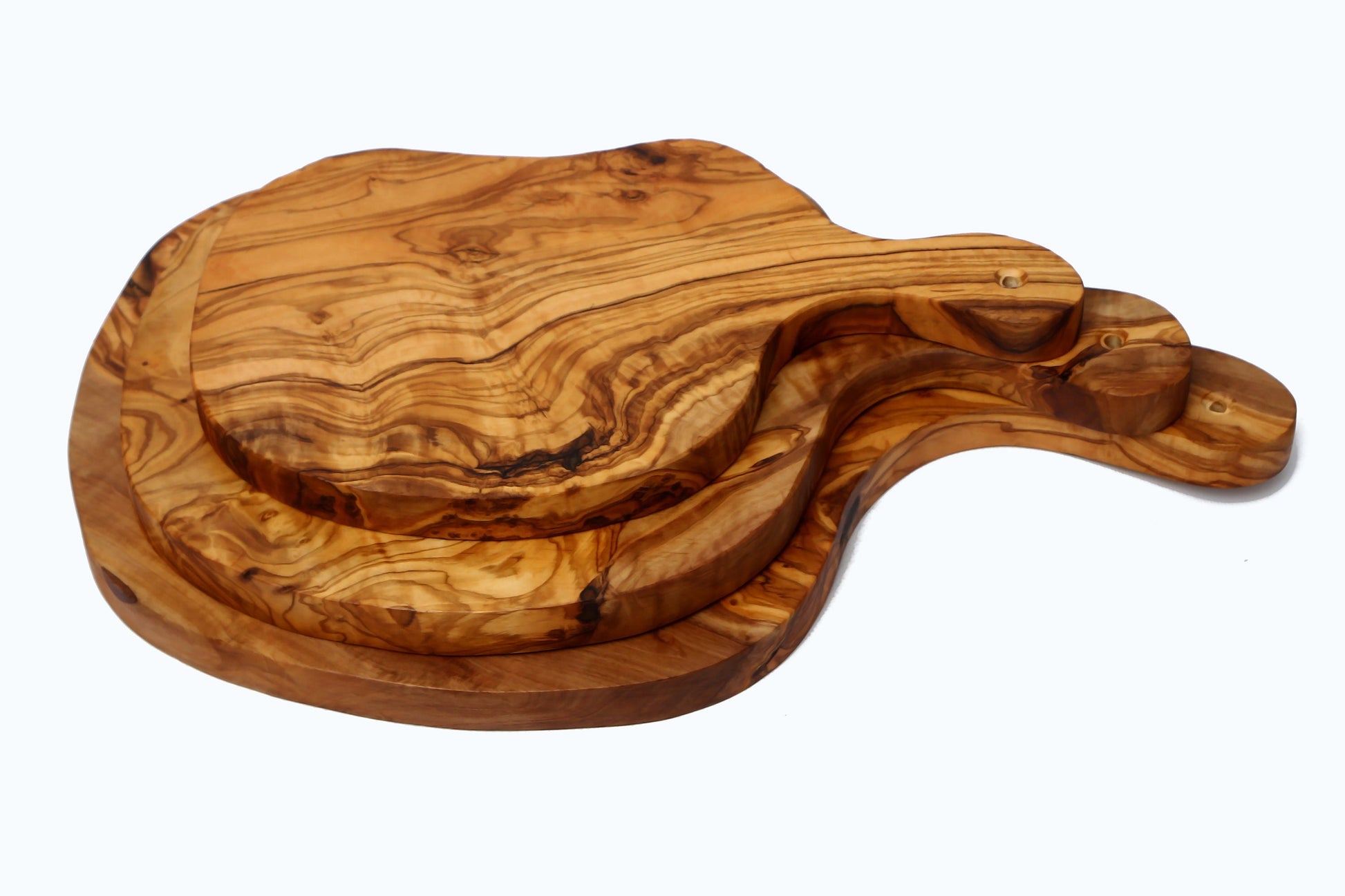 Olive Wood Medium Cutting Board with Handle 39 cm