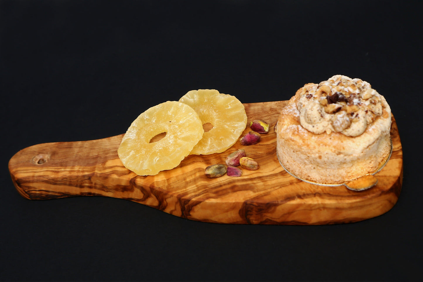Olive Wood cheese Board with Handle 28 cm, natural, handmade, gift