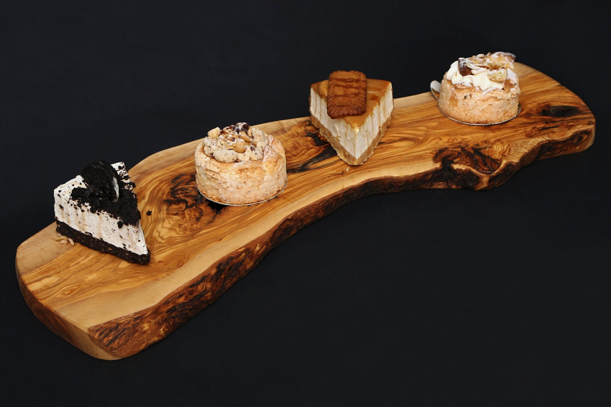Olive Wood Handcrafted Slim Shaped Rustic Wooden Charcuterie Cheese Board | Various Sizes