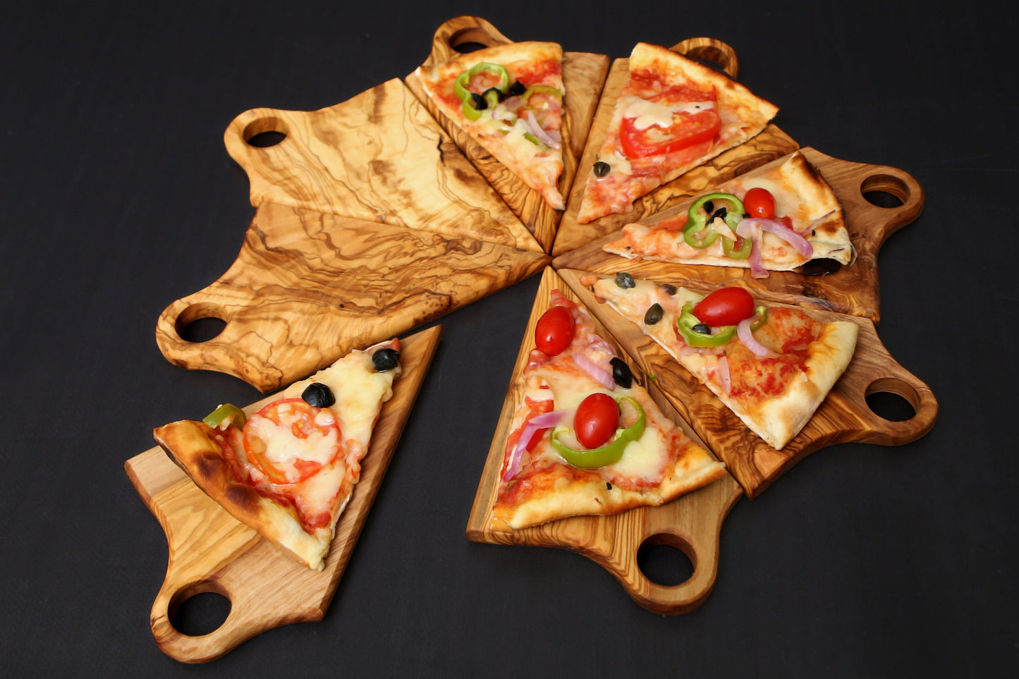 Olive Wood Pizza Serving Platter 40 cm, pizza serving board, pizza lovers, party, gift, handmade
