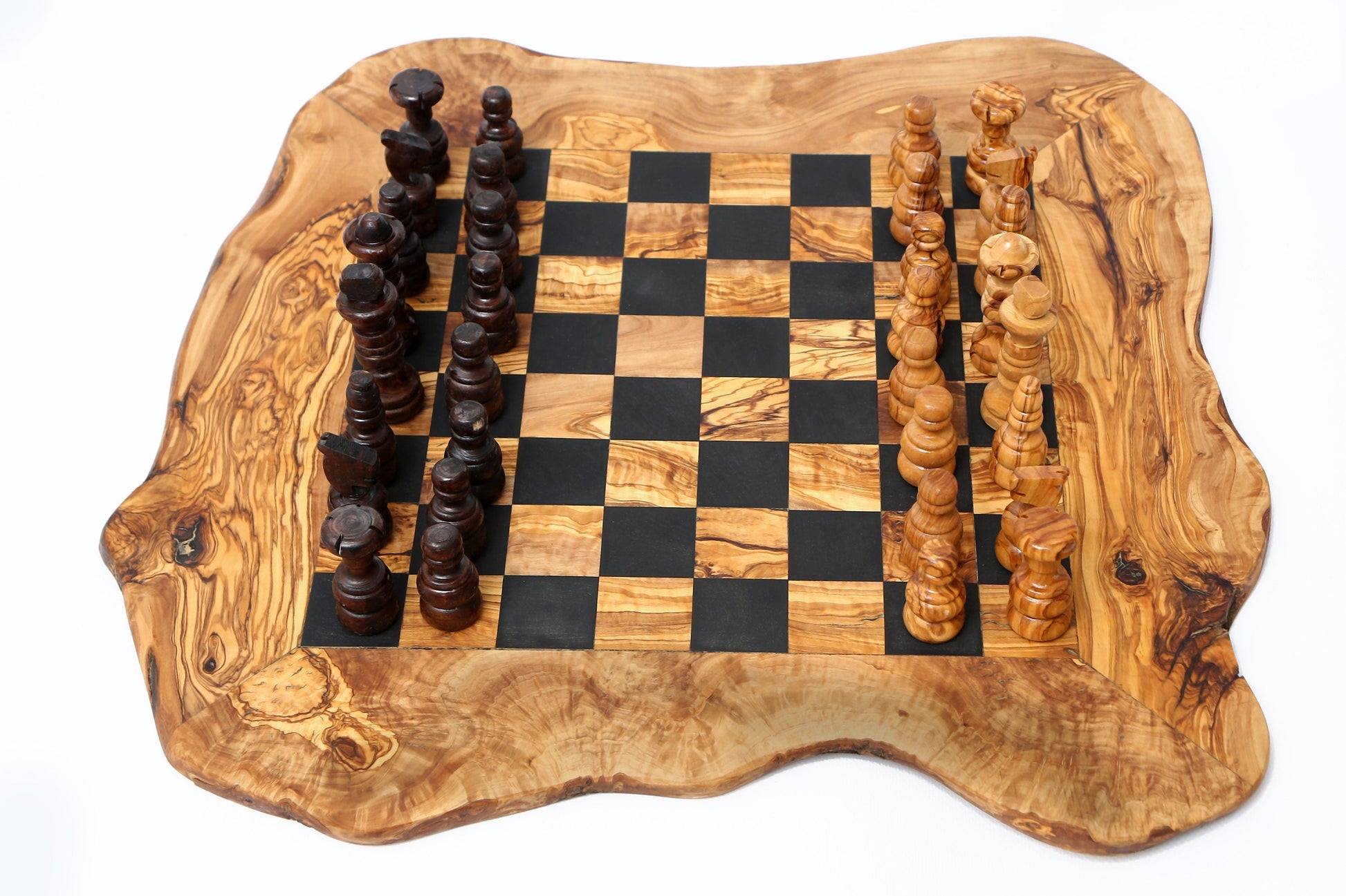 Olive Wood handmade Chess Board, chess set with chess pieces great birthday gift, gift for him , chess lovers, chess game