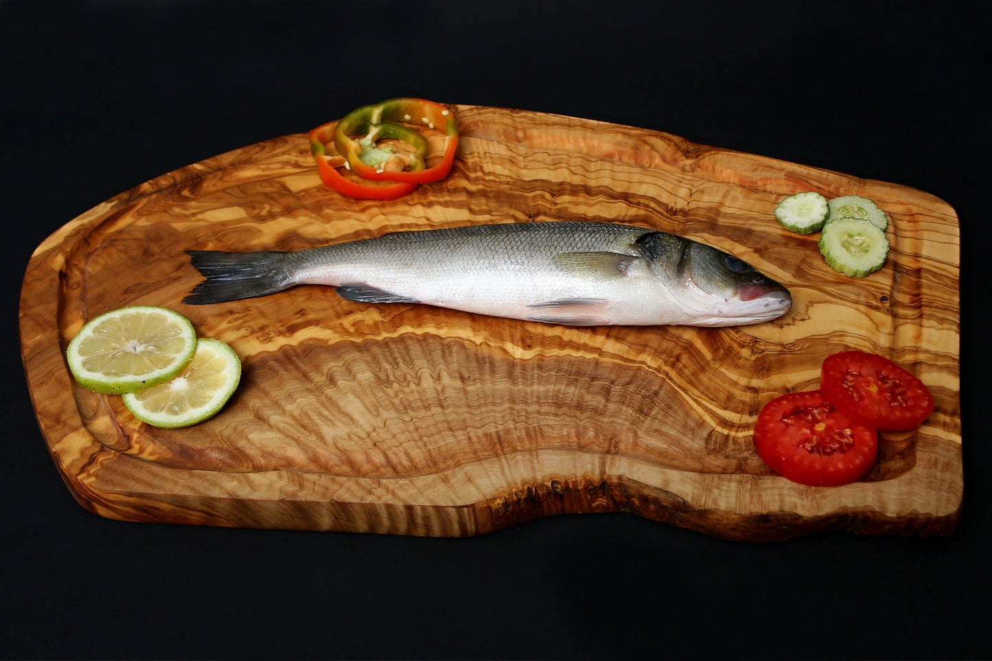 Large Olive Wood Chopping Board With Groove Irregular Shaped Cutting/Charcuterie/Cheese/Meat/Serving Board | Various Sizes