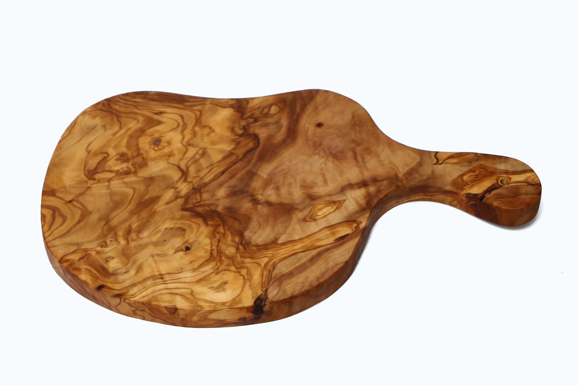 Olive Wood Medium Cutting Board with Handle 39 cm