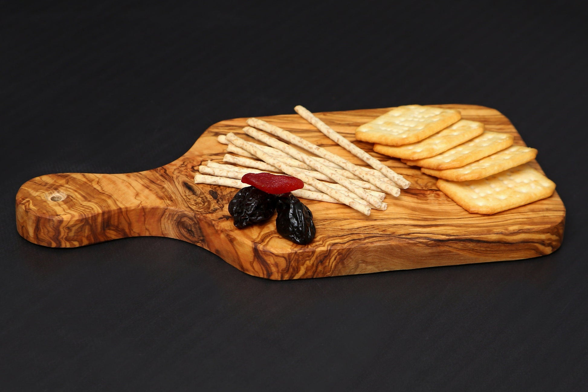Olive Wood Wooden Charcuterie Serving Board W/ Handle | Various Sizes