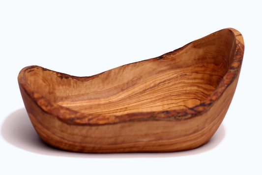 Olive Wood Wooden Fruit Bowl | Irregular Natural Rustic Shape