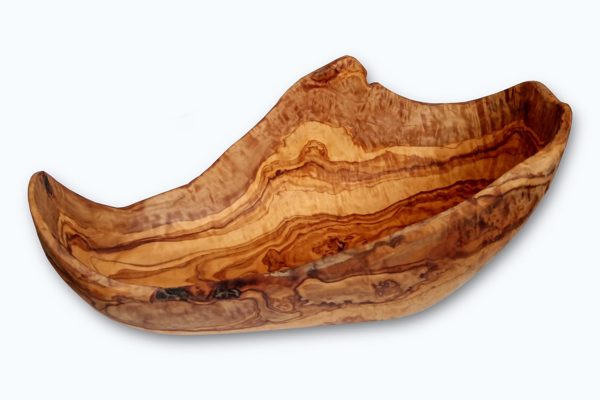 Olive Wood Wooden Fruit Bowl | Irregular Natural Rustic Shape