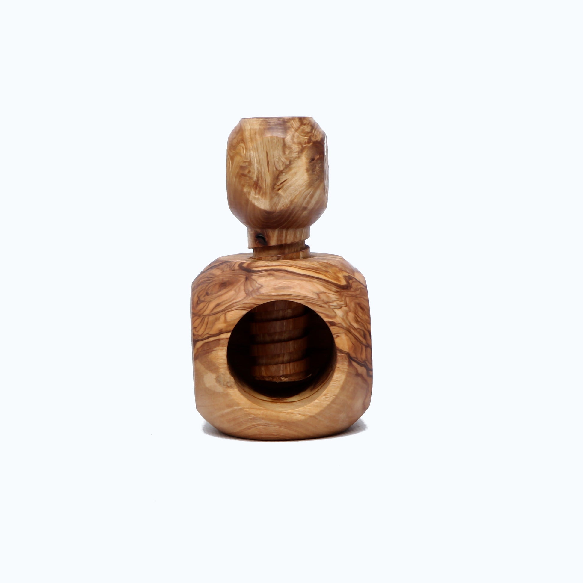 Olive Wood Apple Shape Nutcracker 12 cm