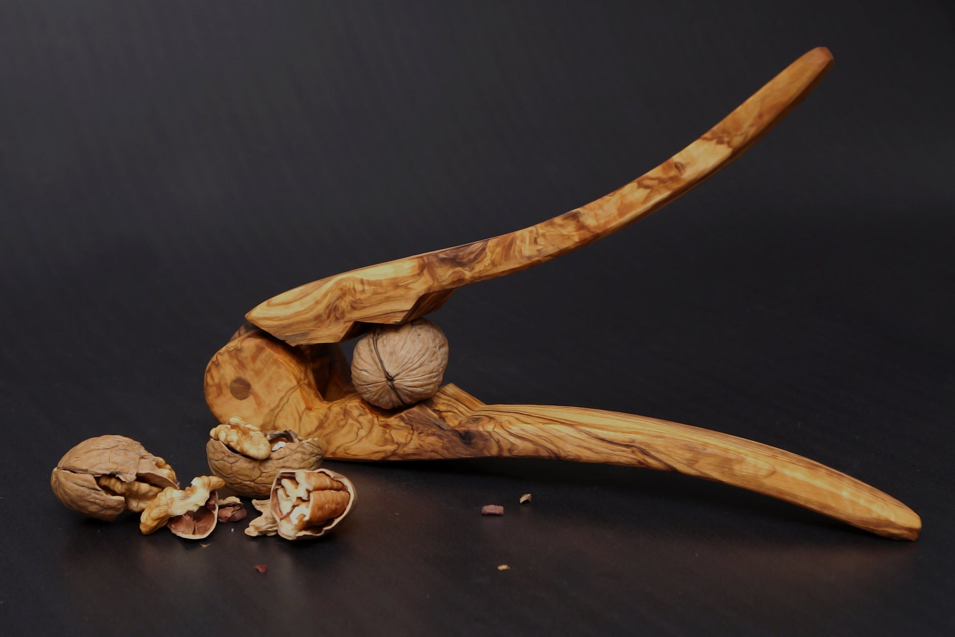 Olive Wood Clamp Nutcracker 27 cm, kitchen accessories, handmade, hand carved, decor, gift, nut cracker
