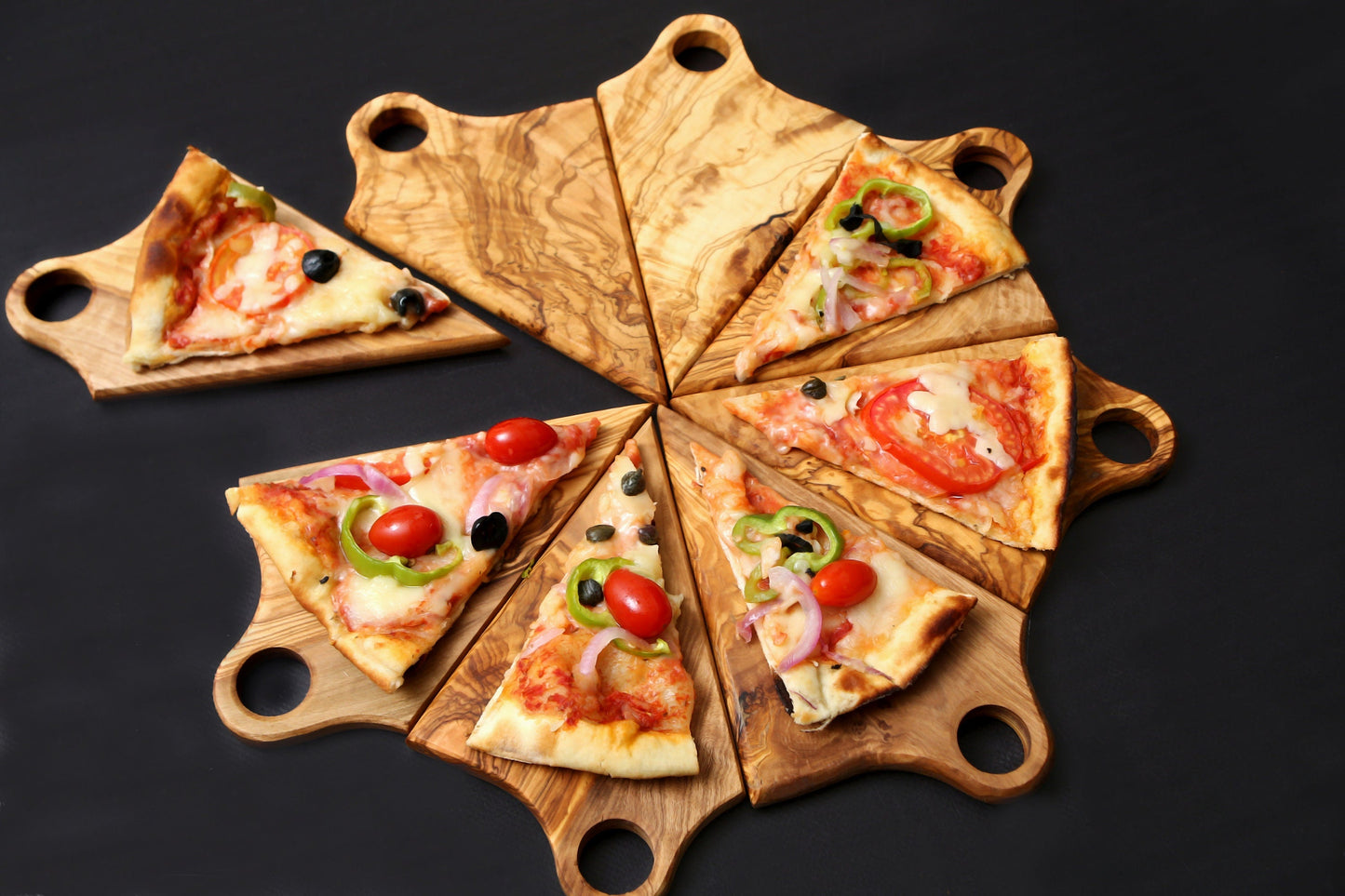 Olive Wood Pizza Serving Platter 40 cm, pizza serving board, pizza lovers, party, gift, handmade