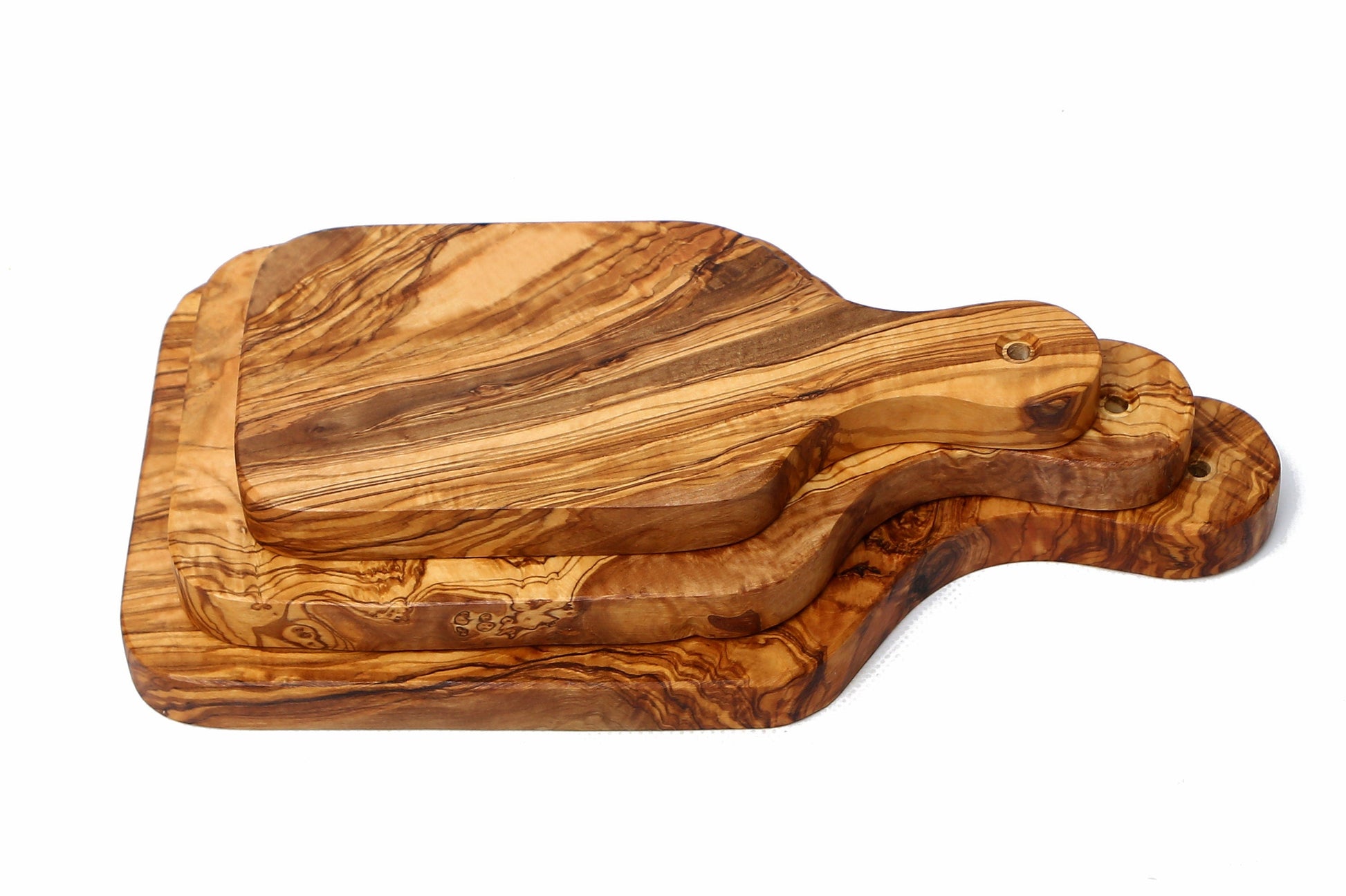 Olive Wood Wooden Charcuterie Serving Board W/ Handle | Various Sizes