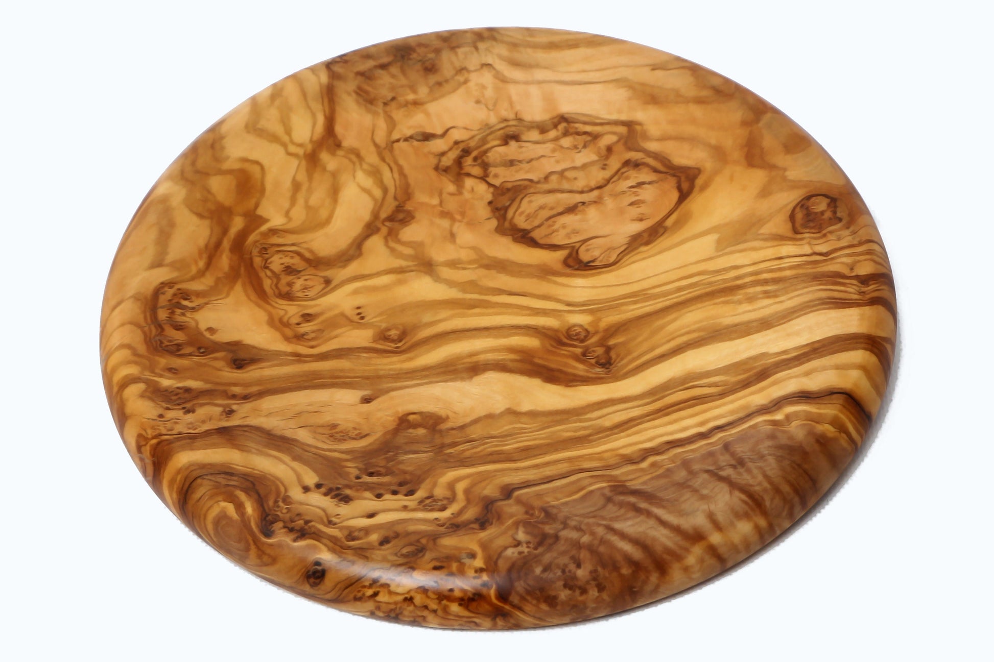 Olive Wood Set of 3 Round Wooden Plates with Round Edge, plate set, kitchen, restaurant, Sustainably Sourced, Eco-Friendly, handmade, gift