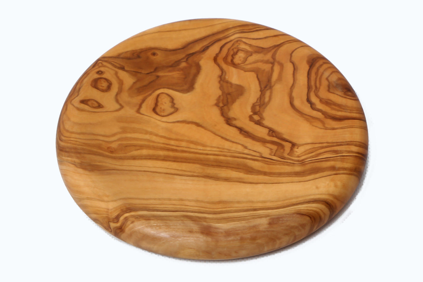 Olive Wood Set of 3 Round Wooden Plates with Round Edge, plate set, kitchen, restaurant, Sustainably Sourced, Eco-Friendly, handmade, gift