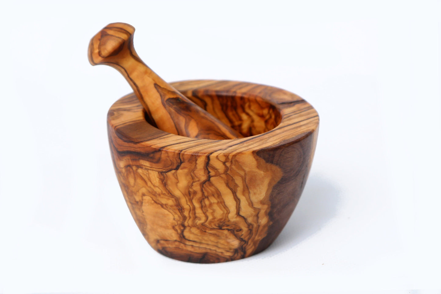Olive Wood Wooden Pestle & Mortar | Various Sizes | Perfect Culinary Gift