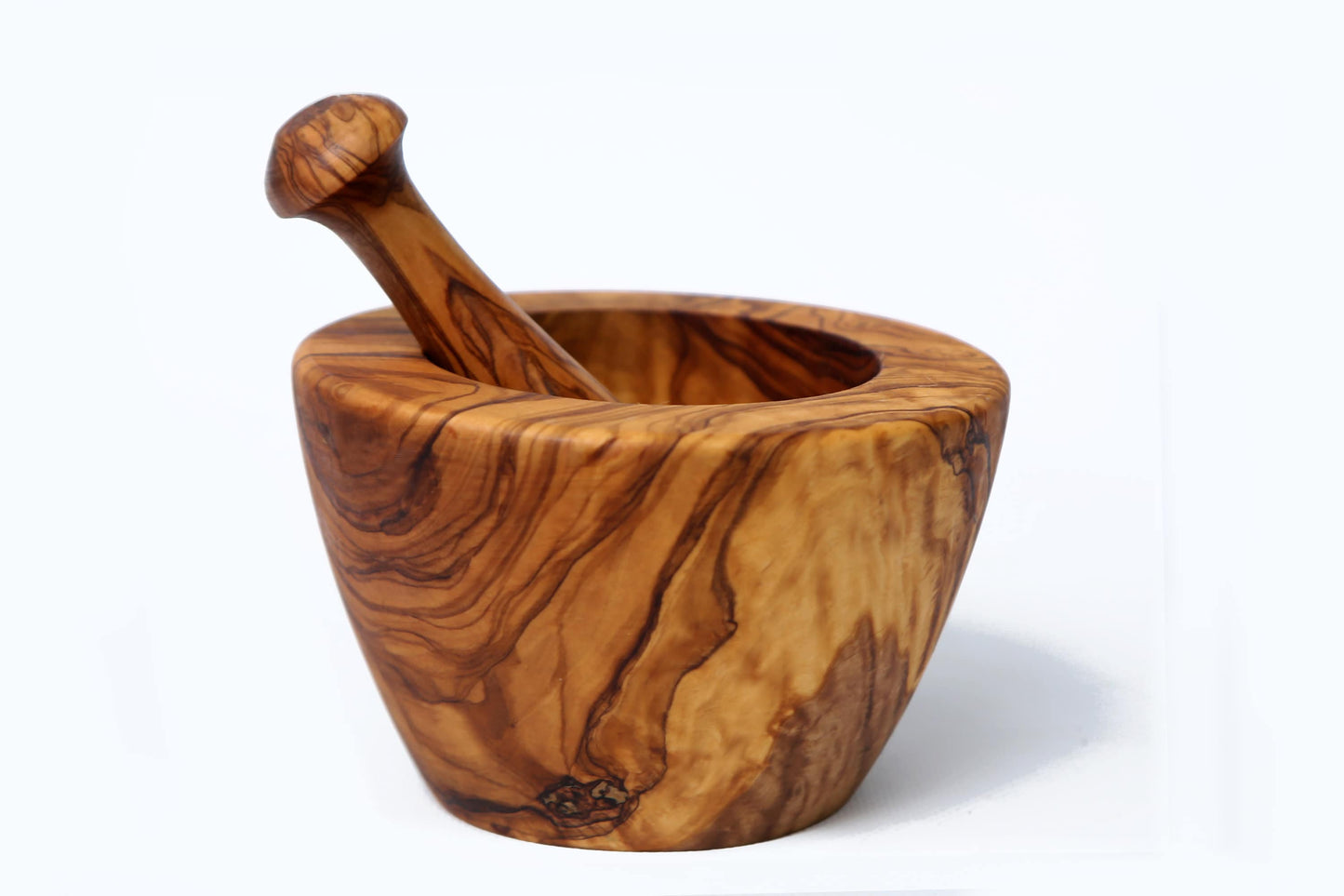 Olive Wood Wooden Pestle & Mortar | Various Sizes | Perfect Culinary Gift