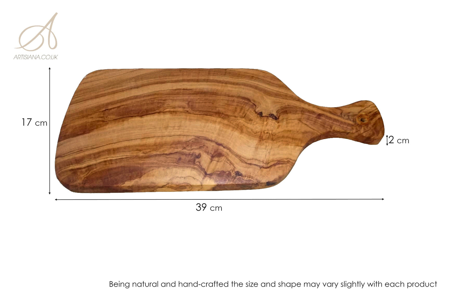 Olive Wood Solid Chopping/Cutting/Charcuterie Board W/ Handle