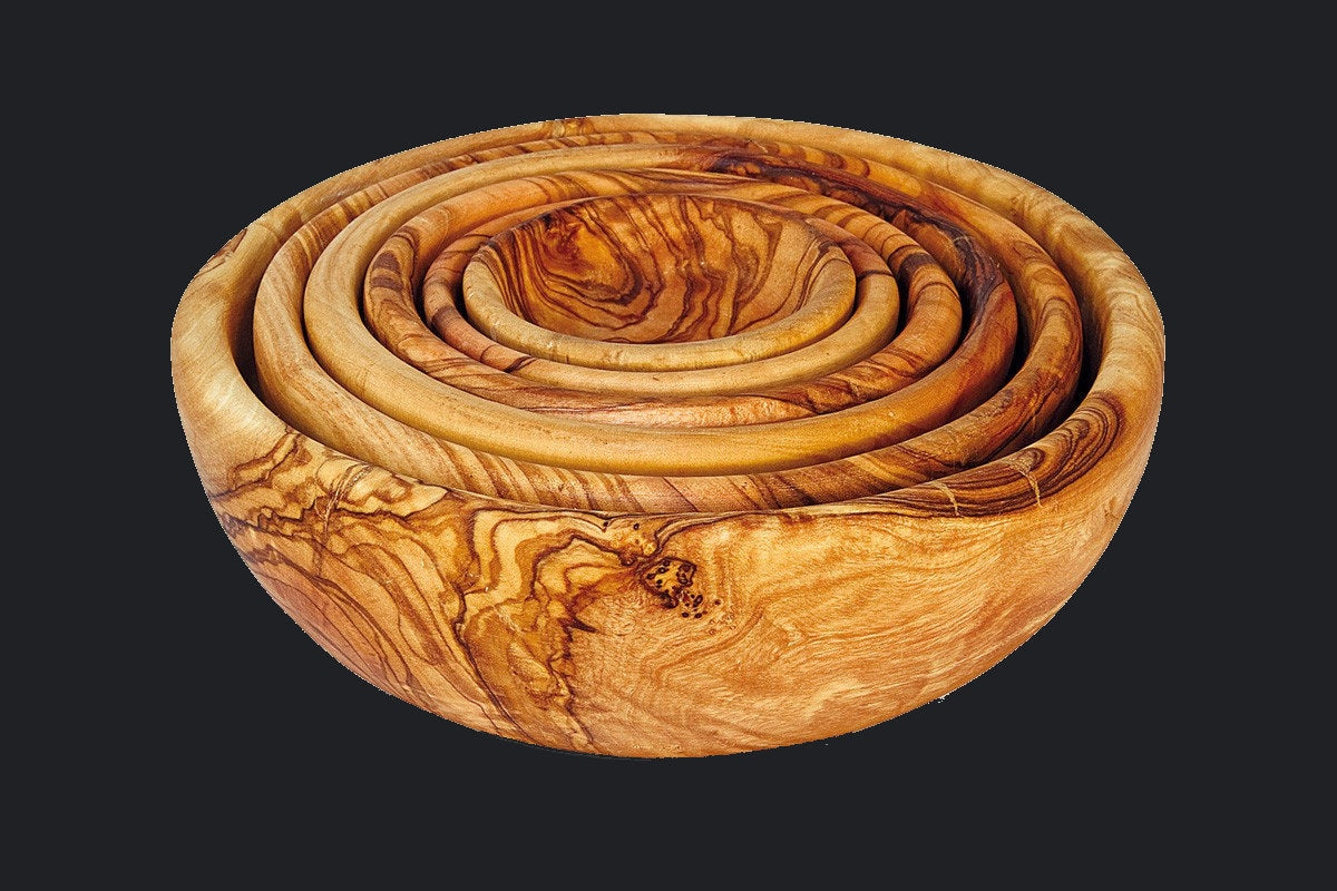 Olive Wood Bowl Set of 6 Small Bowls