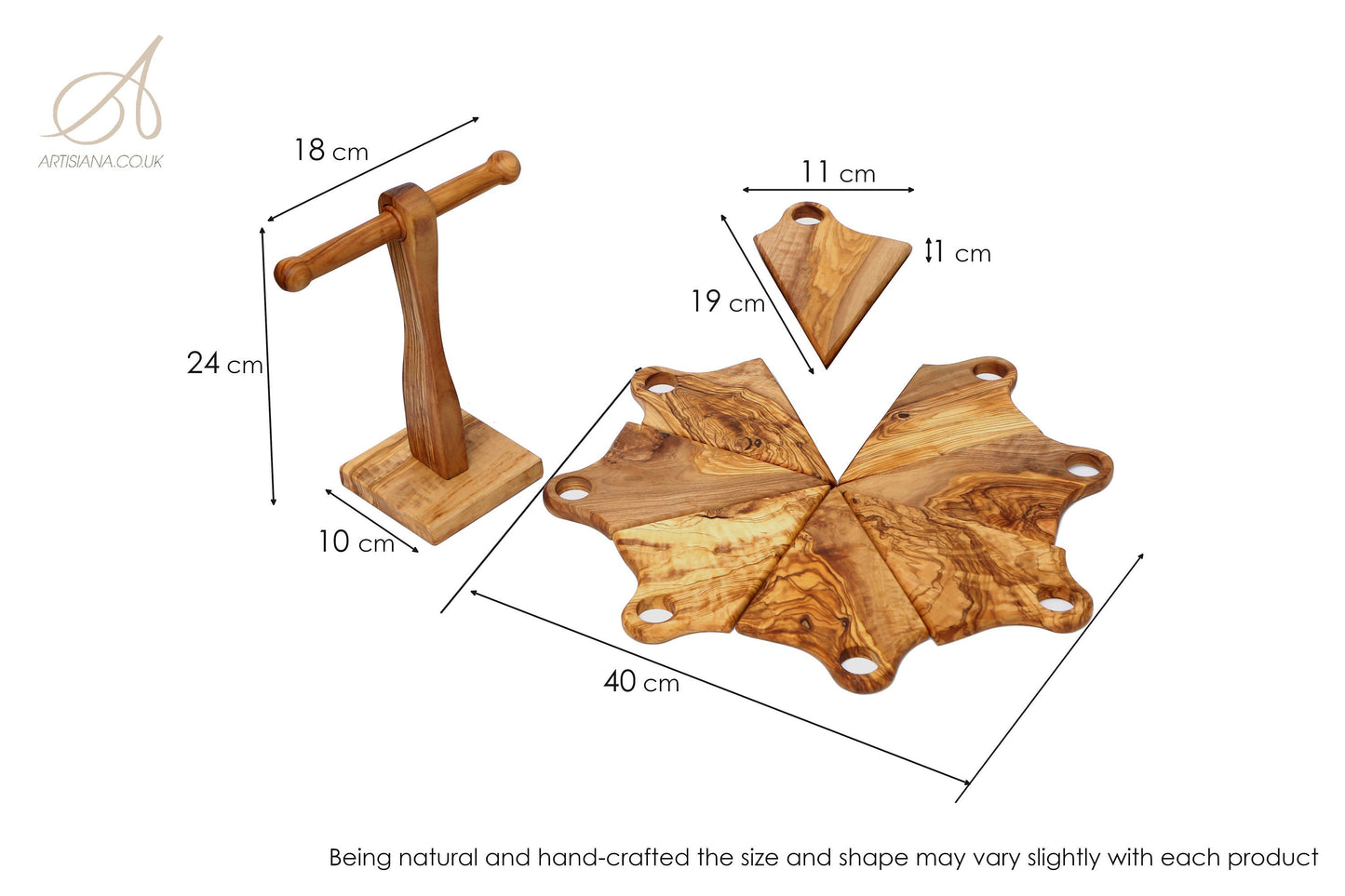 Olive Wood Pizza Serving Platter 40 cm, pizza serving board, pizza lovers, party, gift, handmade