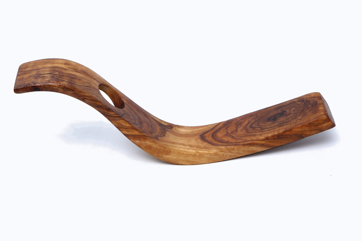 Olive Wood Crescent Bottle Holder, wine bottle holder, barware, gift