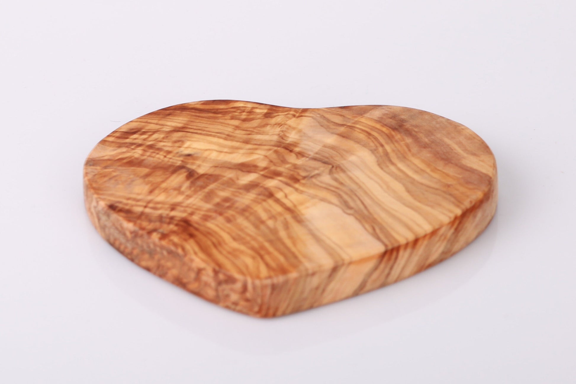 Olive Wood Handcrafted Heart Shaped Charcuterie Wooden Chopping/Cutting/Cheese Serving Board - Perfect Valentines/Romantic Gift Idea