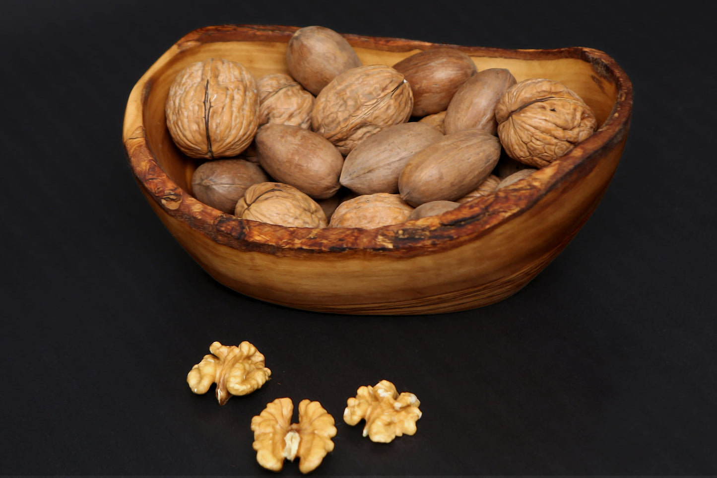 Olive Wood Wooden Fruit Bowl | Irregular Natural Rustic Shape