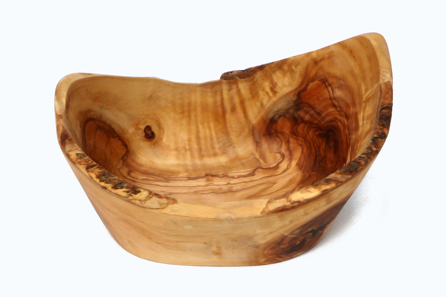 Olive Wood Natural Shape Rustic Hand Carved Snack/Side Bowl