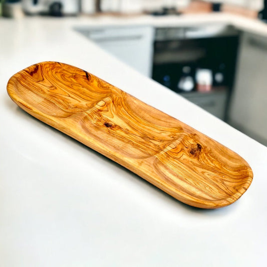 Olive Wood Tray-Nut Dish, snacks Dish, olives Dish , cheese Dish 35 cm, Sustainably Sourced, Eco-Friendly, handmade, gift