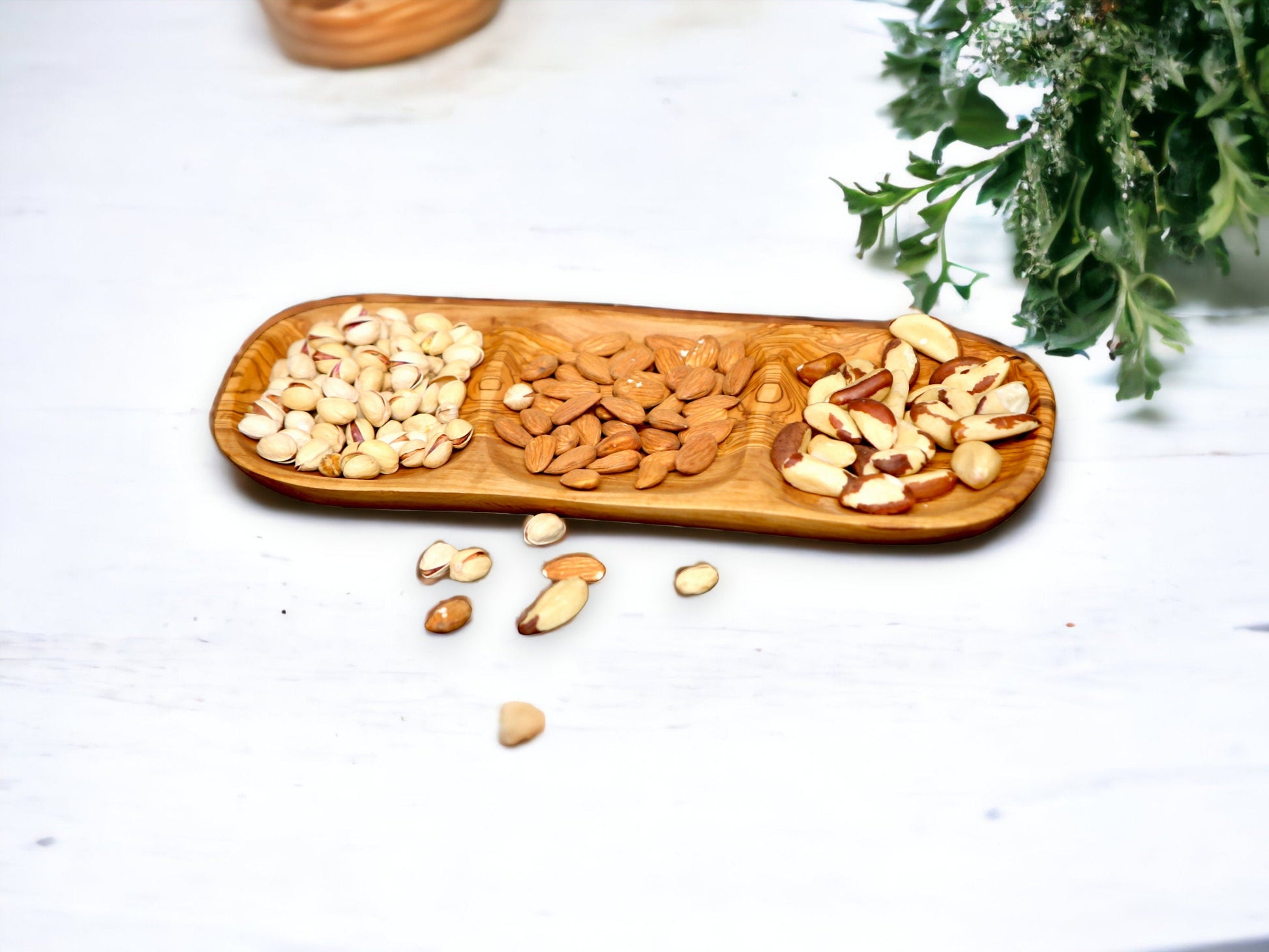 Olive Wood Tray-Nut Dish, snacks Dish, olives Dish , cheese Dish 35 cm, Sustainably Sourced, Eco-Friendly, handmade, gift