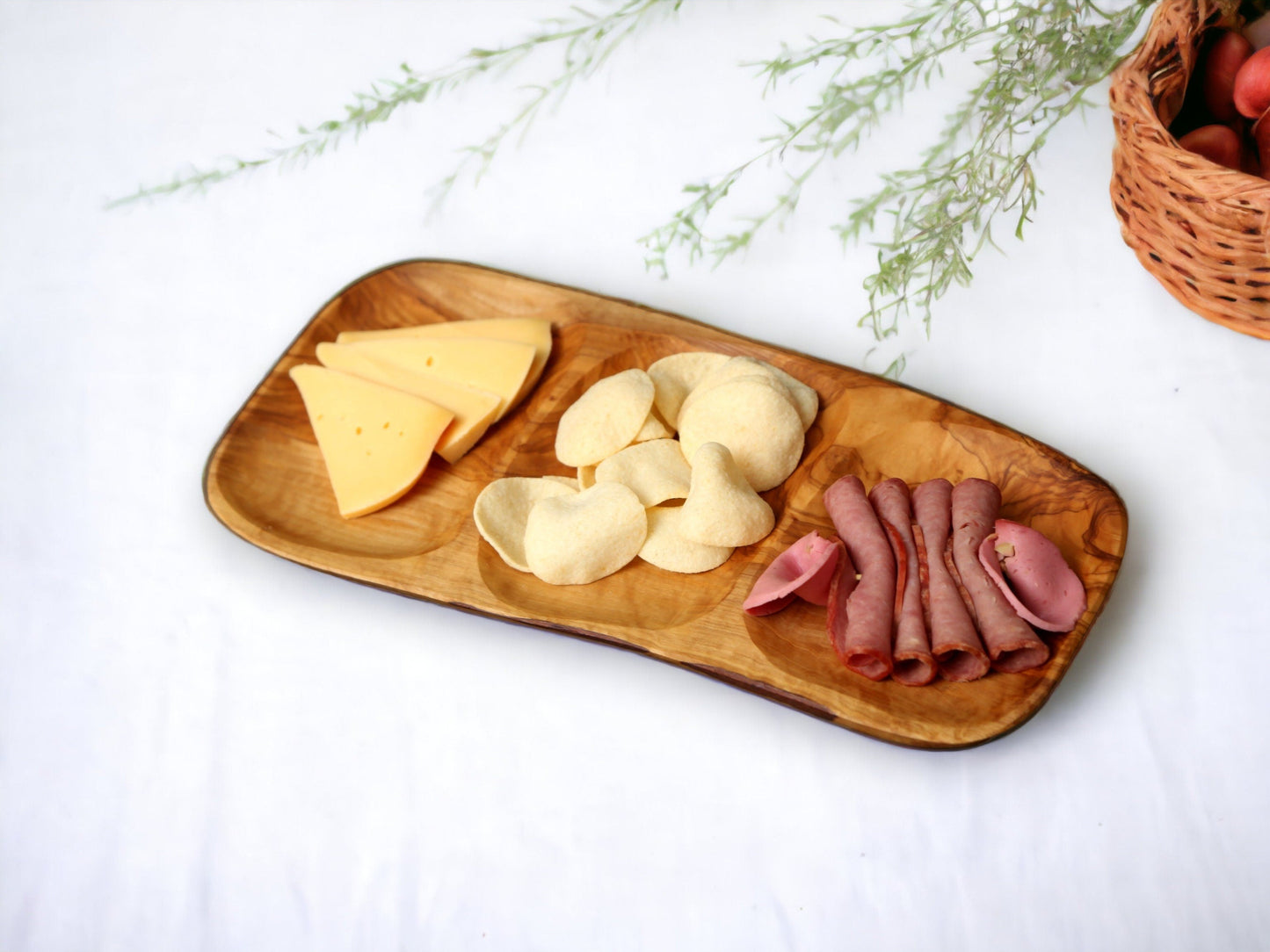 Olive Wood Tray-Nut Dish, snacks Dish, olives Dish , cheese Dish 35 cm, Sustainably Sourced, Eco-Friendly, handmade, gift
