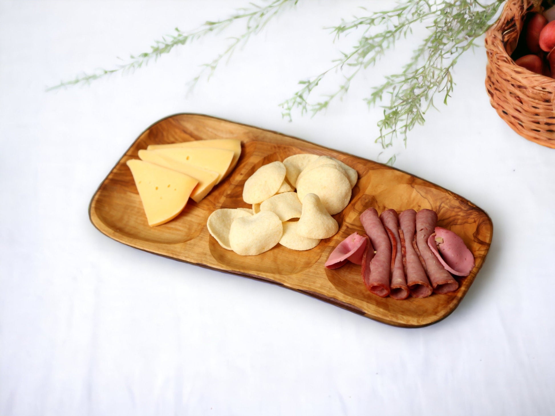 Olive Wood Tray-Nut Dish, snacks Dish, olives Dish , cheese Dish 35 cm, Sustainably Sourced, Eco-Friendly, handmade, gift