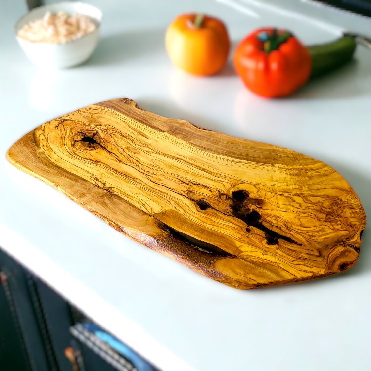 Olive Wood Irregular Shaped cheese Board 30 cm, cutting board, chopping board, natural, handmade, kitchen, gift