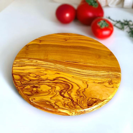Olive Wood Round Shaped Cutting Board - 20 to 40 cm