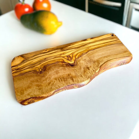 Olive Wood Handcrafted Wooden Charcuterie Cutting/Chopping/Cheese Board Solid Thick Serving Platter