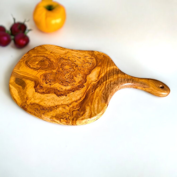 Olive Wood Big Cutting Board with Handle, chopping board, gift for chefs, gift